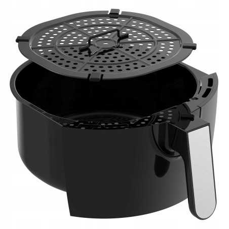 Frytkownica beztłuszczowa TurboTronic frytownica cyfrowa poj. 3,5L kosz 1.2KG 50-200°C 1400W Srebrna TT-AF9D SILVER