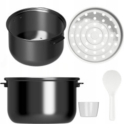Multicooker parowar kombiwar garnek elektryczny frytownica TurboTronic 20 programów 5L 860W Srebrny TT-DMC23 SILVER