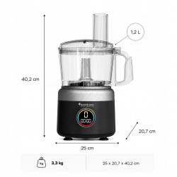 Malakser robot kuchenny TurboTronic tarka do ziemniaków placków szatkownica nóź wymienne ostrza moc 1900W misa 1,2L Czarny TT...