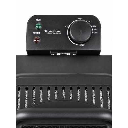Frytownica olejowa frytkownica TurboTronic 2 kosze regulacja temperatury do 190° 5L 2200W Czarna TT-DF3 BLACK