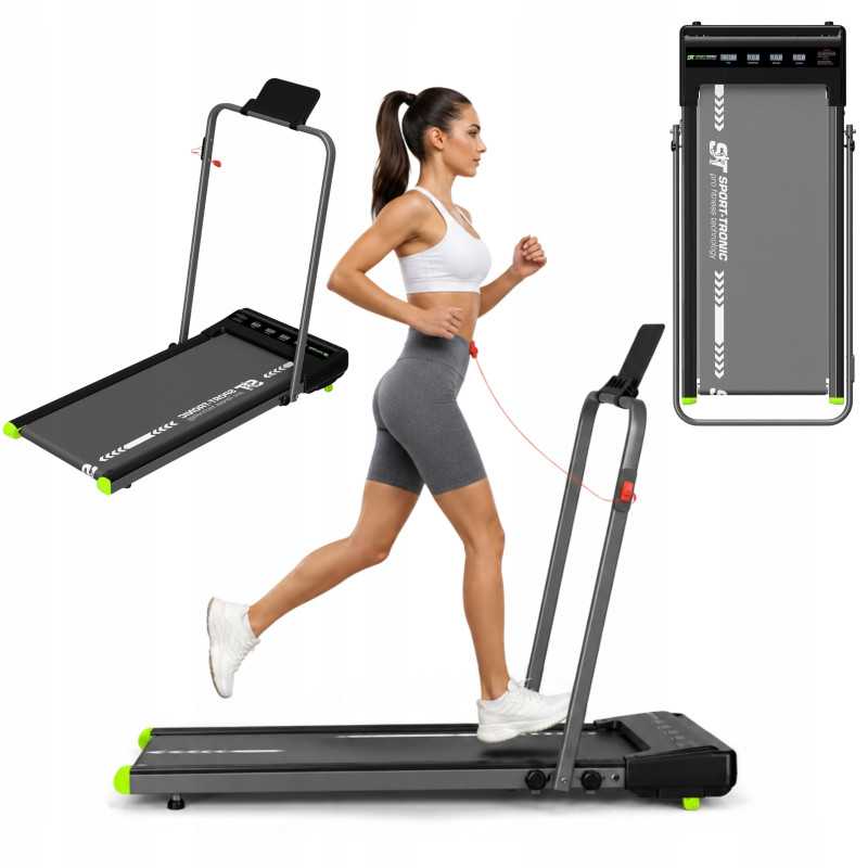 Bieżnia elektryczna domowa do chodzenia TurboTronic do biegania składana do domu 1-10 km/h waga do 120 kg Czarna ST-520