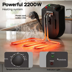 Frytownica olejowa frytkownica TurboTronic 2 kosze regulacja temperatury do 190° 5L 2200W Czarna TT-DF3 BLACK