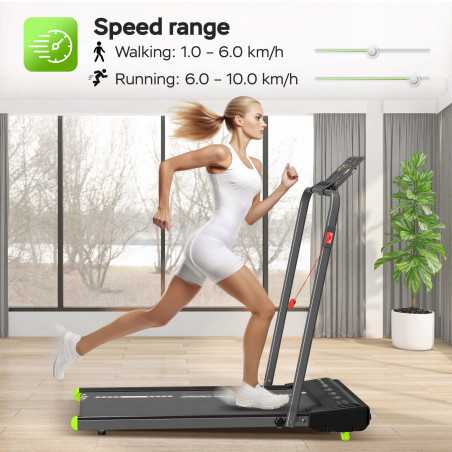 Bieżnia elektryczna domowa do chodzenia TurboTronic do biegania składana do domu 1-10 km/h waga do 120 kg Czarna ST-520
