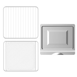 Piekarnik elektryczny TurboTronic z funkcją powietrznej Air Fryer Grill 40-230°c 34L 2100w Czarny