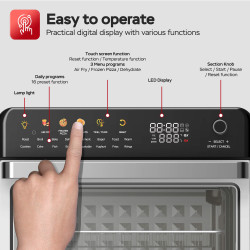 Piekarnik elektryczny TurboTronic z funkcją powietrznej Air Fryer Grill 40-230°c 34L 2100w Czarny