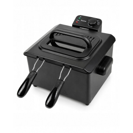 Frytownica olejowa frytkownica TurboTronic 2 kosze regulacja temperatury do 190° 5L 2200W Czarna
