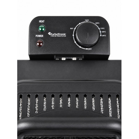 Frytownica olejowa frytkownica TurboTronic 2 kosze regulacja temperatury do 190° 5L 2200W Czarna