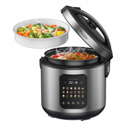 Multicooker parowar szybkowar TurboTronic kombiwar garnek elektryczny frytownica 5L 860W srebrny