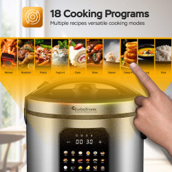 Multicooker parowar szybkowar TurboTronic kombiwar garnek elektryczny frytownica 5L 860W srebrny
