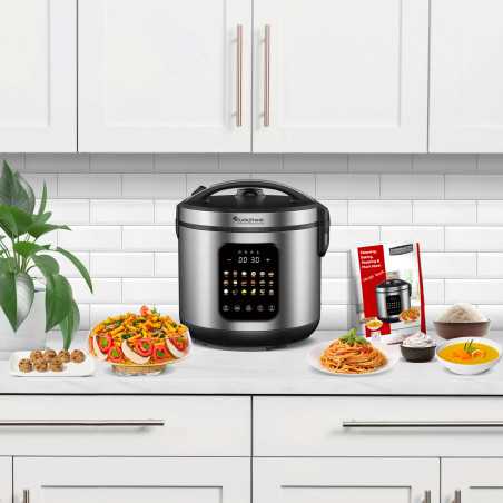Multicooker parowar szybkowar TurboTronic kombiwar garnek elektryczny frytownica 5L 860W srebrny