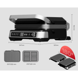 Gofrownica elektryczna 2000W TurboTronic na 4 gofry 2x regulacja temp góra dół TIMER PRO