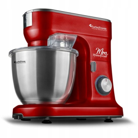Planetarny robot kuchenny TurboTronic mikser Premium Line misa 6,5L mocny moc 1200W Czerwony TT-015 RED