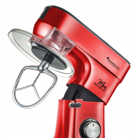 Planetarny robot kuchenny TurboTronic mikser Premium Line misa 6,5L mocny moc 1200W Czerwony
