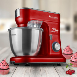 Planetarny robot kuchenny TurboTronic mikser Premium Line misa 6,5L mocny moc 1200W Czerwony