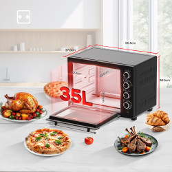 Piekarnik elektryczny TurboTronic 35L termobieg rożno grill 1600W