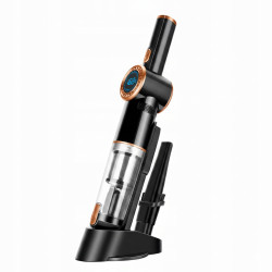 Odkurzacz ręczny samochodowy bezprzewodowy TurboTronic TT-CT20 90W 15kPa wyświetlacz LED HEPA złoty