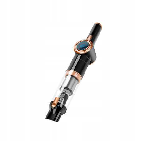 Odkurzacz ręczny samochodowy bezprzewodowy TurboTronic TT-CT20 90W 15kPa wyświetlacz LED HEPA złoty