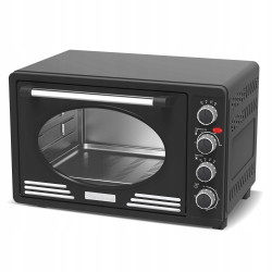 Outlet Retro piekarnik elektryczny TurboTronic termoobieg rożno 45L 2000W Czarny