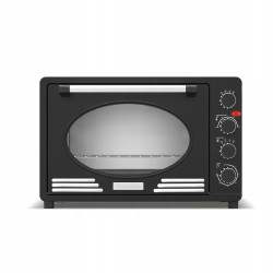 Outlet Retro piekarnik elektryczny TurboTronic termoobieg rożno 45L 2000W Czarny