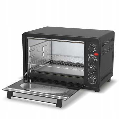 Outlet Retro piekarnik elektryczny TurboTronic termoobieg rożno 45L 2000W Czarny