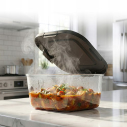 Outlet Frytownica beztłuszczowa 6L TurboTronic Air Fryer szklany kosz do smażenia 1600w Czarny