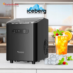 Outlet Kostkarka do lodu TurboTronic maszyna do kostek 10kg/24h 6-7min/cykl 2 rozmiary ICE Frappe 110W Czarna