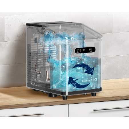 Outlet Kostkarka do lodu TurboTronic maszyna do kostek 10kg/24h 6-7min/cykl 2 rozmiary ICE Frappe 110W Czarna
