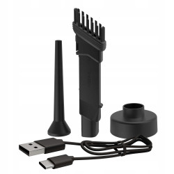 Outlet Odkurzacz ręczny samochodowy TurboTronic 2w1 dmuchawa do auta domu LED 5kpa gniazdo USB C Srebrny