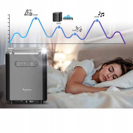 Outlet Kostkarka do lodu TurboTronic maszyna do kostek 10kg/24h 6-7min/cykl 2 rozmiary ICE Frappe 110W Czarna
