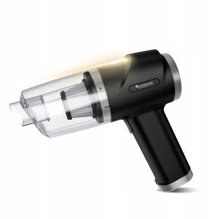 Outlet Odkurzacz ręczny samochodowy TurboTronic 2w1 dmuchawa do auta domu LED 5kpa gniazdo USB C Srebrny
