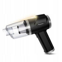 Outlet Odkurzacz ręczny samochodowy TurboTronic 2w1 dmuchawa do auta domu LED 5kpa gniazdo USB C Srebrny