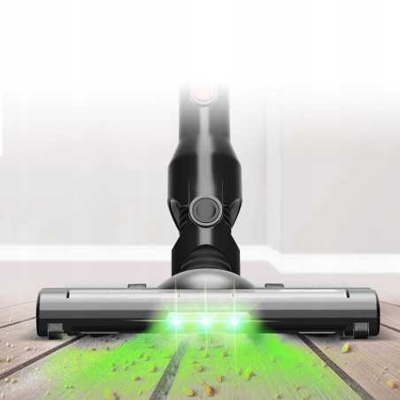 Outlet Odkurzacz bezprzewodowy TurboTronic pionowy ręczny Laser bezworkowy z elektroszczotką i laserem Czarny
