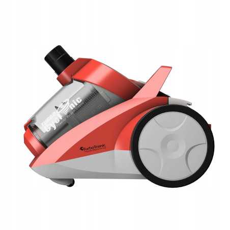 Outlet Odkurzacz tradycyjny bezworkowy TurboTronic TT-CV04 cyklonowy 900W szczotka do paneli 4L HEPA Czerwony