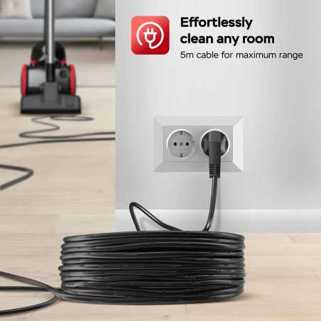 Outlet Odkurzacz tradycyjny TurboTronic bezworkowy cyklonowy mocny szczotka do paneli 700w Czerwony