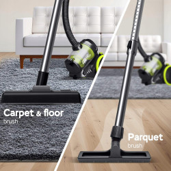 Outlet Odkurzacz tradycyjny TurboTronic bezworkowy cyklonowy mocny szczotka do paneli 700w Zielony
