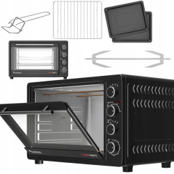 Outlet Piekarnik elektryczny TurboTronic termoobieg rożno grill 45L 2000W Czarny