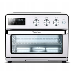 Outlet Piekarnik elektryczny frytownica TurboTronic suszarka grzybów owoców dehydrator 32L 1700w Srebrny