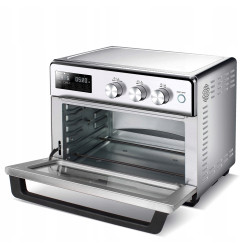 Outlet Piekarnik elektryczny frytownica TurboTronic suszarka grzybów owoców dehydrator 32L 1700w Srebrny