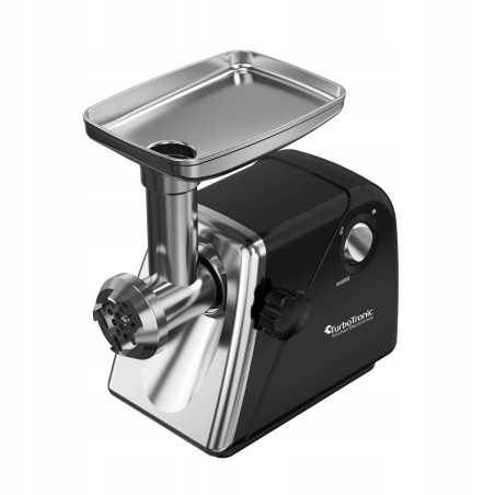 Outlet Maszynka do mielenia mięsa TurboTronic do kiełbasy pierników ciastek akcesoria 3 sita moc 2000W Czarna