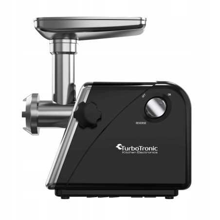 Outlet Maszynka do mielenia mięsa TurboTronic do kiełbasy pierników ciastek akcesoria 3 sita moc 2000W Czarna
