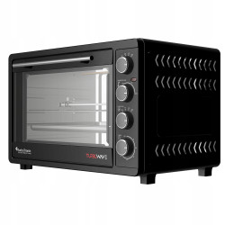 Outlet Piekarnik elektryczny TurboTronic termoobieg rożno grill 45L 2000W Czarny