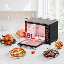 Outlet Piekarnik elektryczny TurboTronic 35L termobieg rożno grill 1600W