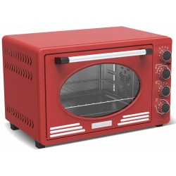 Retro piekarnik TurboTronic termoobieg rożno 45L 2000w Czerwony TT-EV45R RED