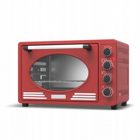 Retro piekarnik TurboTronic termoobieg rożno 45L 2000w Czerwony TT-EV45R RED