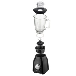 Blender kielichowy TurboTronic szklany max 1400W kruszy lód poj. 1,5L Czarny TT-BG6 BLACK