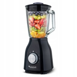 Blender kielichowy TurboTronic szklany max 1400W kruszy lód poj. 1,5L Czarny TT-BG6 BLACK