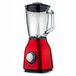 Blender kielichowy TurboTronic szklany max 1400W kruszy lód poj. 1,5L Czerwony TT-BG6 RED