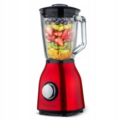 Blender kielichowy TurboTronic szklany max 1400W kruszy lód poj. 1,5L Czerwony TT-BG6 RED