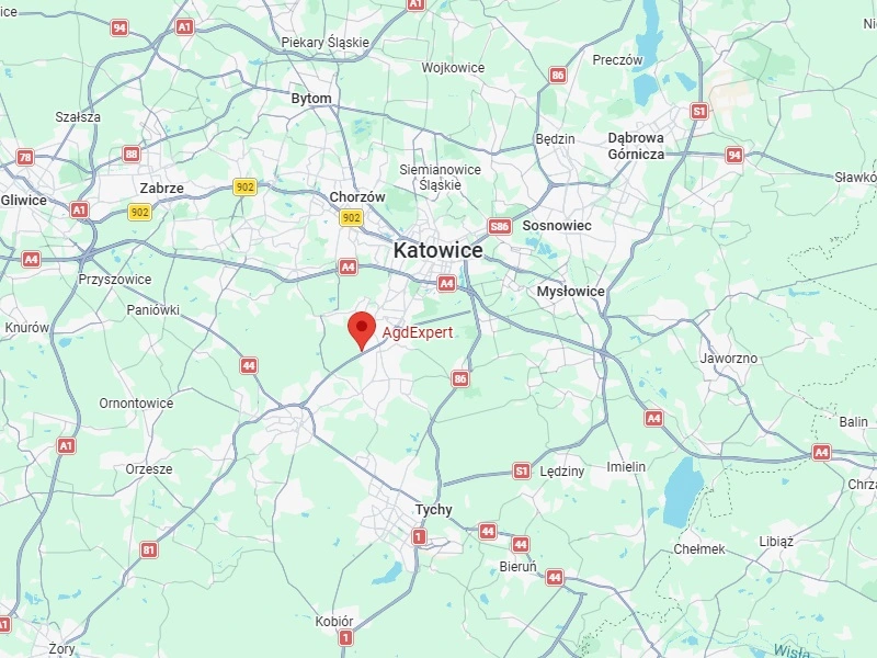 Mapa dojazdu AgdExpert Katowice